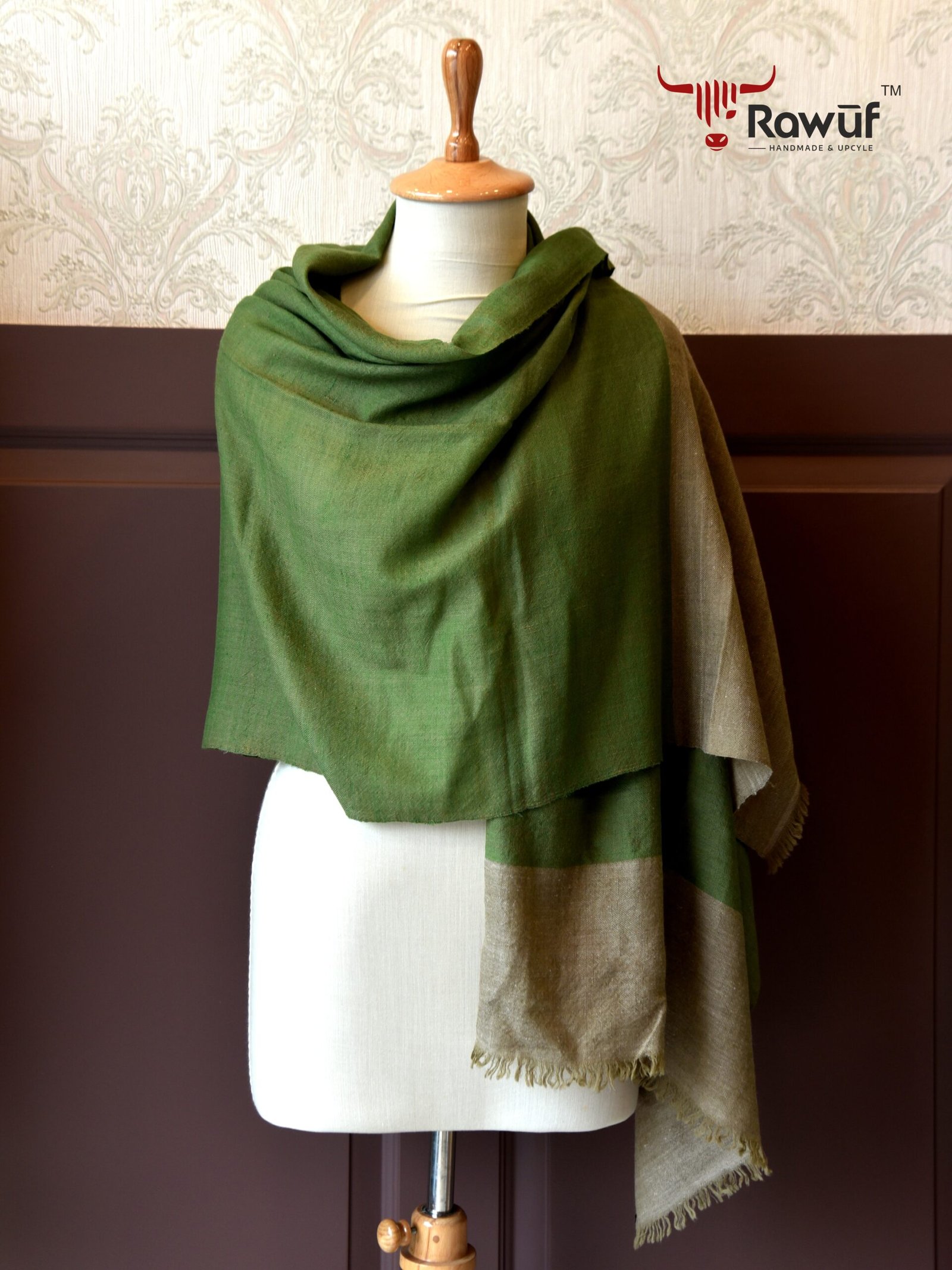 Forest Green Pashmina Shawl - Image 2